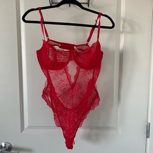 Victoria’s Secret red lingerie
